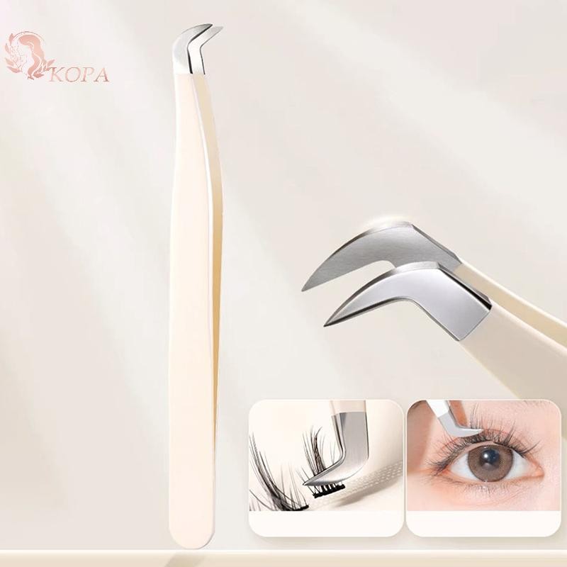 KOPA Nhíp Lông Mi Kẹp Nối Dài Thép Không Gỉ Chống Tĩnh Điện Siêu Cứng Nhíp Độ Chính Xác Cao Với Đầu Sợi Dụng Cụ Trang Điểm VN