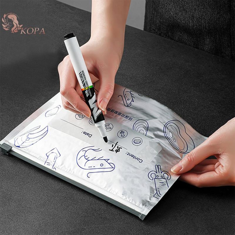 KOPA 10 Cái / túi Tủ Đông Chống Rò Rỉ Nhà Bếp An Toàn Túi Tươi Túi Nhôm Dung Tích Lớn Túi Đựng Thực Phẩm Tươi Giữ Có Thể Tái Sử Dụng Túi Khóa Zip VN