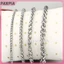 Vòng cổ chuỗi lúa mì bằng thép không gỉ màu bạc PNPIA-3 / 4 / 5 / 6MM