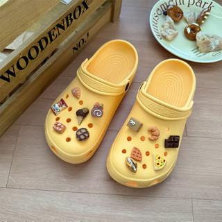 【Mới】Xixitiao Sandals Nam và Nữ Quần áo bên ngoài Nam Thú vị và Sáng tạo DIY Ice Cream Pizza