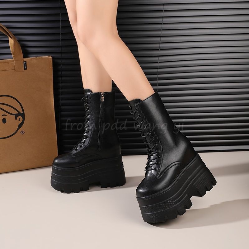 Trạm hòa nhạc Pit Không đau Tăng chiều cao Truyện tranh Triển lãm nhỏ Kích thước lớn 14㎝Giày tăng chiều cao nam Cos dành cho người lớn 20㎝Giày Martin