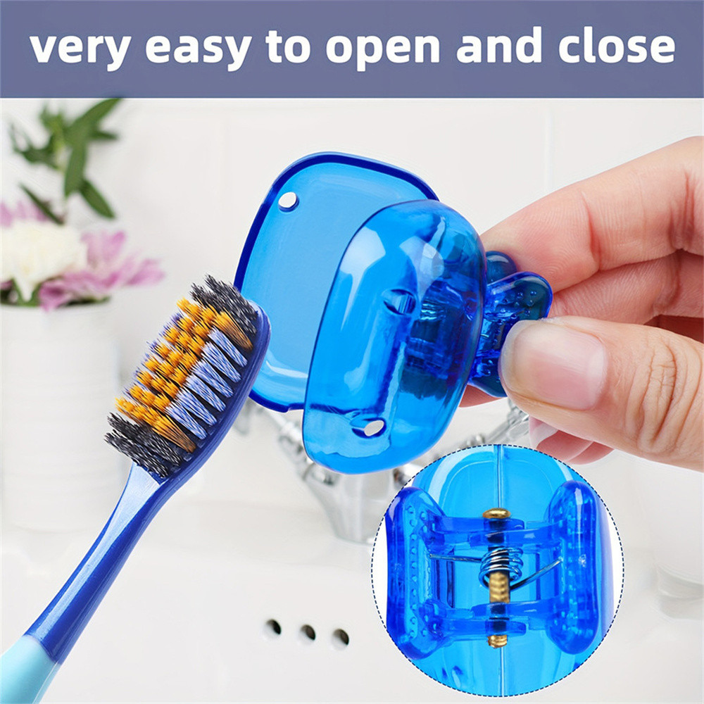 Ảnh Giao Hàng Nhanh Nắp Bảo Vệ Bàn Chải đánh Răng Thiết Yếu Khi đi Du Lịch Phụ Kiện Du Lịch Thiết Yếu Giá đỡ Bàn Chải đánh Răng Bằng Nhựa Thiết Yếu Cho Phòng Tắm Phụ Kiện Vệ Sinh (THỦY 3
