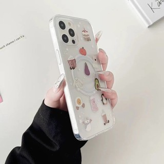 Trái Cây Đáng Yêu Dễ Thương Trong Suốt Cho Iphone 16promax Xs XR XSMAX 11pro Max 16pro 12 13 14 15 Pro Max Ốp điện thoại Mềm 14promax 16plus