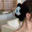 THI Sweet Cream Blue Bow Ngôi Sao Năm Cánh Hình Học Vuốt Tóc Cho Nữ Thanh Lịch Nơ Cua Barrettes Phụ Kiện Tóc VN