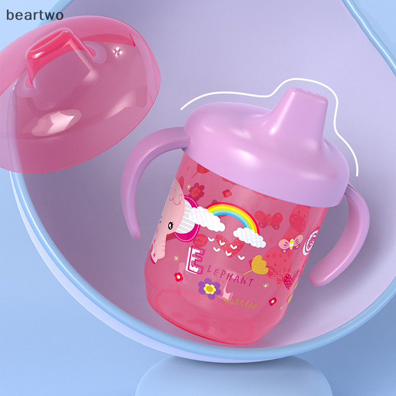 < Beartwo > Cốc uống nước học tập cho bé có tay cầm Chai nước chống rò rỉ lật Cốc mỏ vịt đẹp