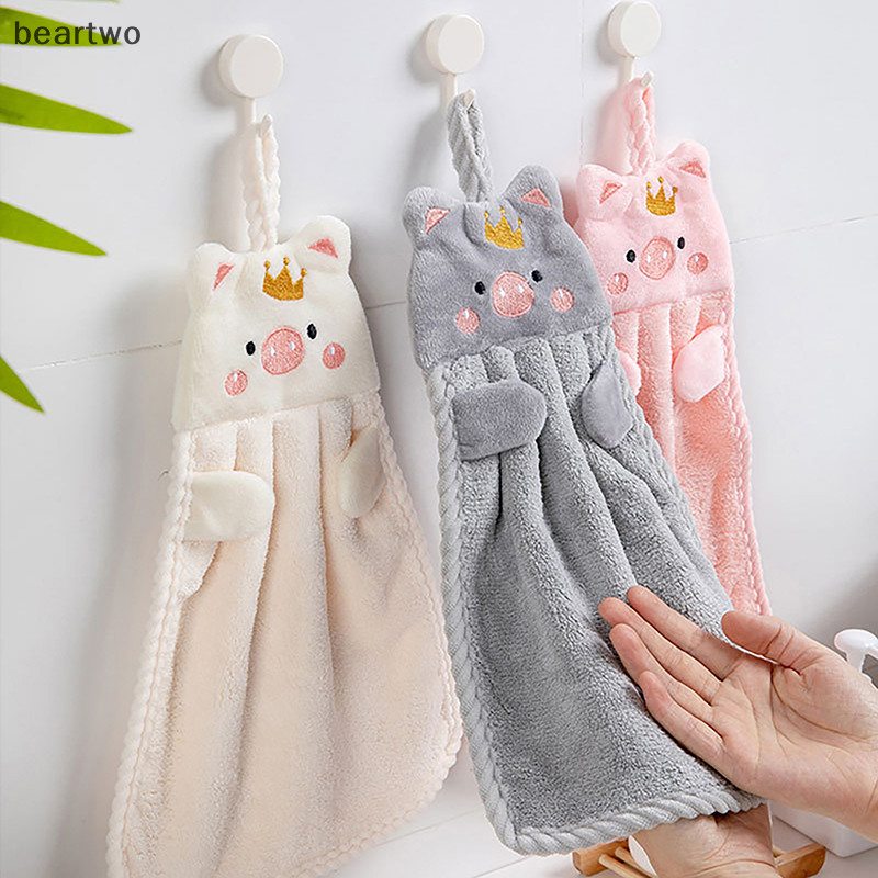 < Beartwo > Khăn tay dễ thương Khăn tay phòng tắm nhà bếp Khăn tay siêu thấm Khăn bếp Bộ đồ ăn hiệu quả cao Khăn lau đẹp