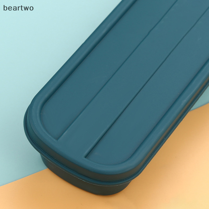 < Beartwo > Hộp đựng bộ đồ ăn Hộp đựng dao kéo dạng lật di động Thân thiện với môi trường Hộp lưu trữ thìa đũa chống rơi Đẹp