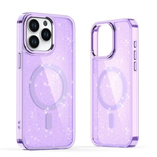 Ốp điện thoại Acrylic bóng cứng lấp lánh từ tính mạnh mẽ cho Samsung Galaxy A55 A15 A35 A05S A05 A25 S24 FE Ultra Plus S23 FE