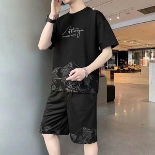 Quần Short ngắn tay Dichuangzhe Trang phục khô nhanh Bộ đồ hai mảnh thể thao giải trí mùa hè dành cho nam