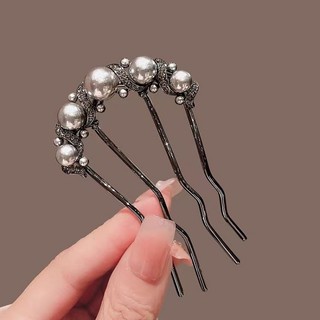 Mauropoli [Sẵn Sàng] Kẹp Tóc Bóng Trung Quốc Mới Cổ Bốn Gót Lược Kẹp Tóc Kẹp Tóc Hình Chữ U Kẹp Tóc Sang Trọng Kẹp Tóc Kẹp Tóc Lược Tóc