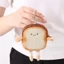 Ví đựng tiền xu bánh mì nướng ESSENCEH, Túi đựng tai nghe di động hoạt hình, Túi đựng đồ trang điểm Mini bánh mì nhẹ cho bé gái