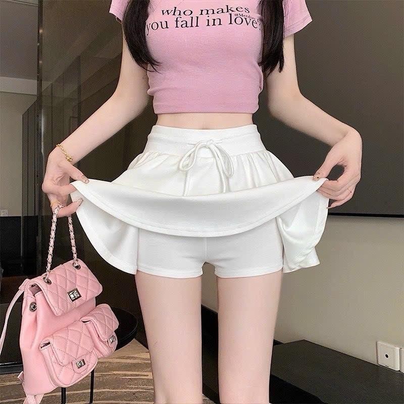 Chân Váy Nữ Dáng Ngắn Xoè Có Dây Lưng. Có Quần Lót Trong. Vải Rất Dày Dặn