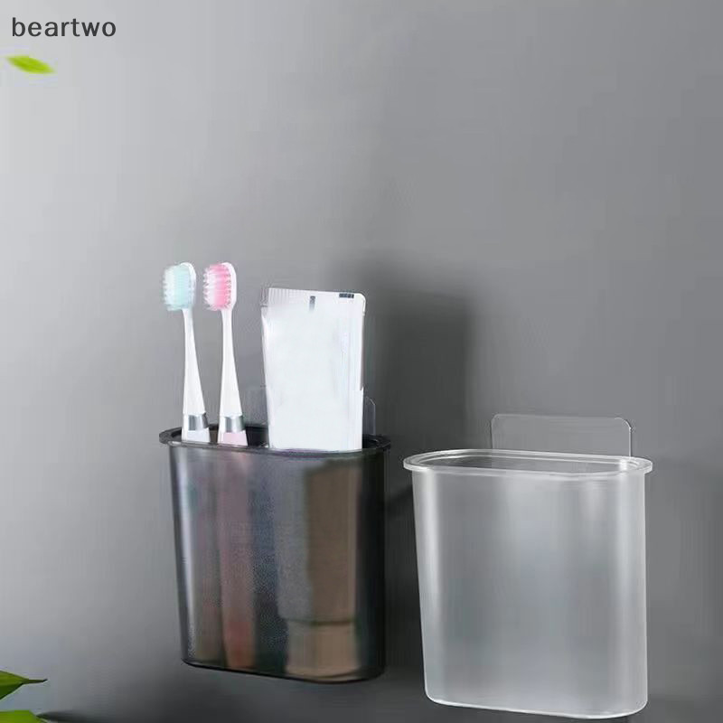 Giá đỡ bàn chải điện treo tường tự dính cho phòng tắm, dùng cho dao cạo và kem đánh răng