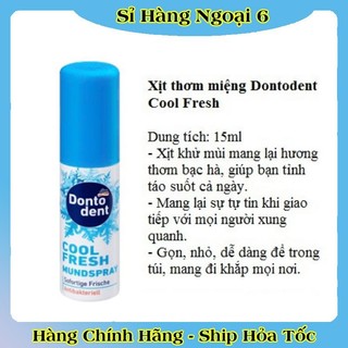 [DATE MỚI ĐỦ BILL] XỊT THƠM MIỆNG DONTODENT 15ML KHÁNG KHUẨN CỦA ĐỨC