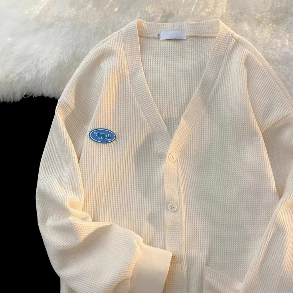 Áo khoác cardigan thu đông chất liệu dày dặn phối cổ V hàng Quảng Châu xu hướng Hàn Quốc XIMIMI SP202