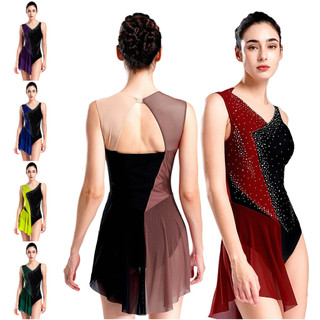 Yhong Nữ Không Tay Váy Leotard Người Lớn Đầm Khiêu Vũ Thể Dục Body Thể Dục Cho Hình Trượt Băng