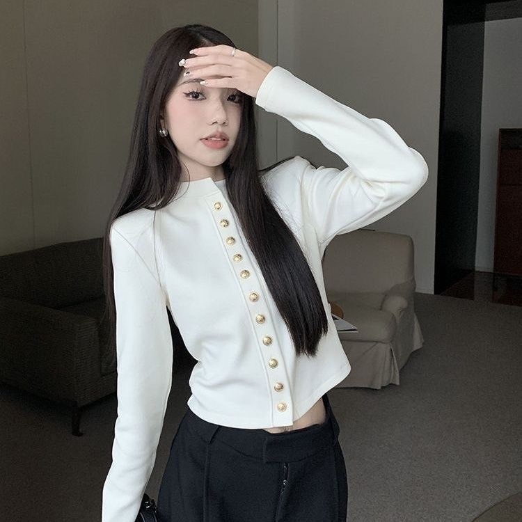 Áo khoác cardigan thu đông nữ phối cúc vàng mạ đồng cao cấp hottrend Hàn Quốc MT33 SP221