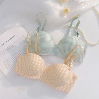 Áo ngực Dopamine Trẻ trung và ngọt ngào 3 / 4 Cup Áo ngực đẩy sọc quyến rũ dành cho nữ