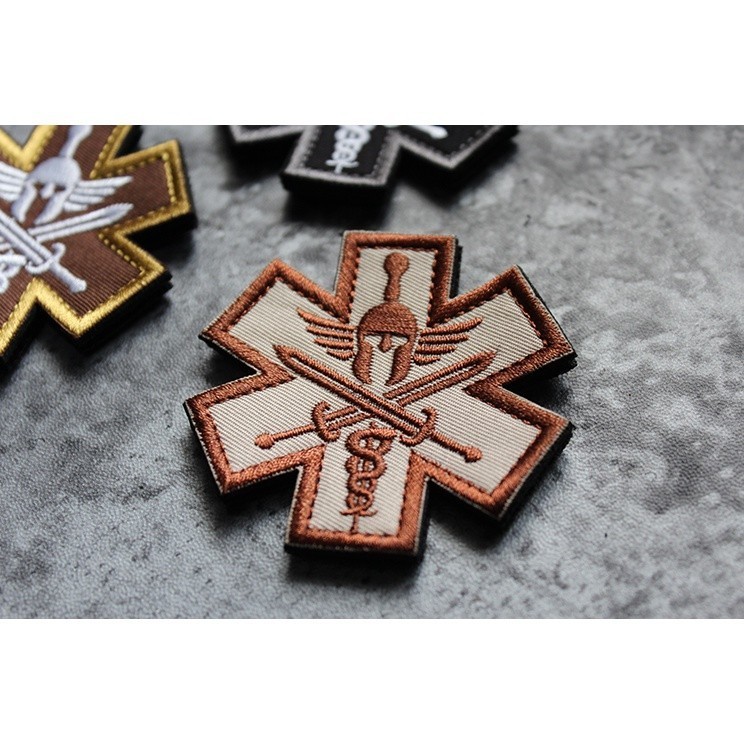 Patch phù hiệu y tế chiến trường dán quần áo_ba lô túi xách _retro