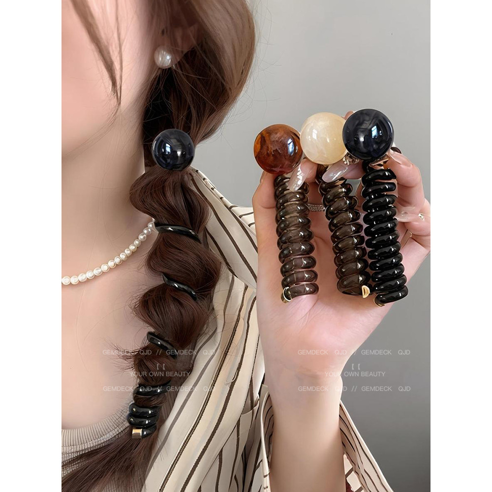 2026 Phong Cách Mới Đơn Giản Cao Cấp Dây Buộc Tóc Retro Dây Điện Thoại Người Phụ Nữ Dây Buộc Tóc