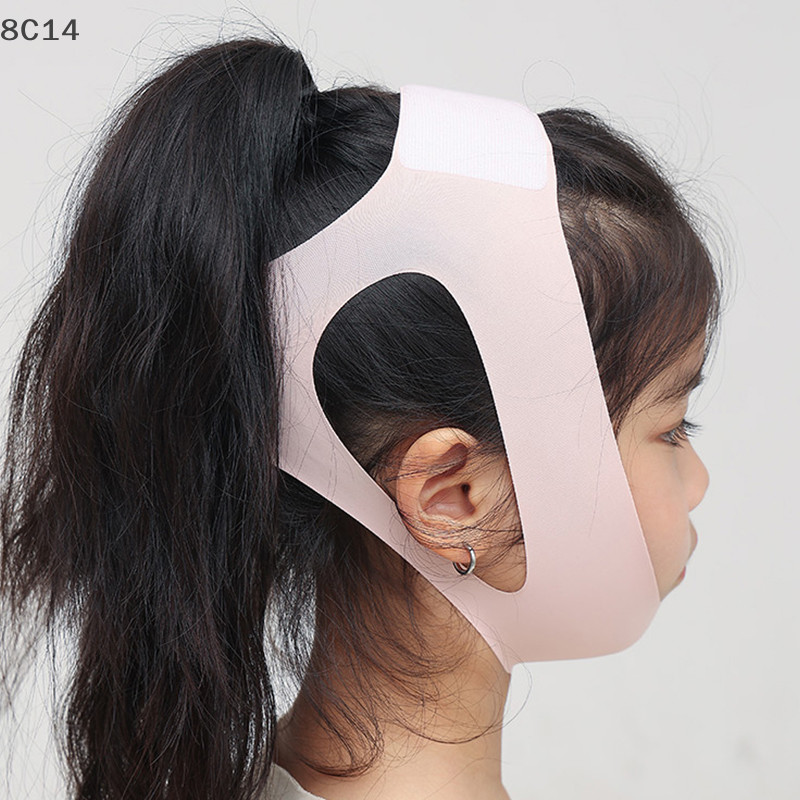 GVERLCRTN Máy định hình mặt chữ V, đai nâng cằm cho trẻ em, dây đeo massage, chăm sóc da mặt, tái sử dụng [8C]