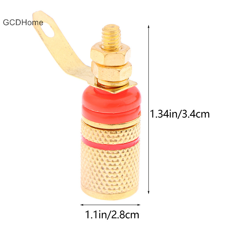 Gcdhome 1 Mạ Vàng Loa Khuếch Đại Ràng Buộc Trạm Bưu Chính 4MM Loa Ổ Cắm Cắm Jack Kết Nối Âm Thanh Chuối Thiết Bị Đầu Cuối HOT Cắm