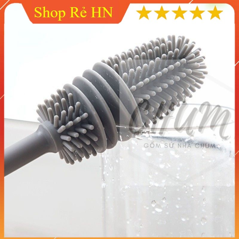 Cây cọ rửa cốc, chai lọ đa năng silicon - Siêu tiện lợi