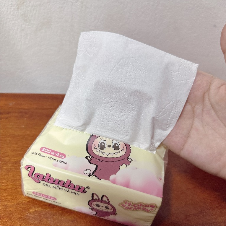 Thùng 30 gói giấy ăn rút LABUBU hàng chuẩn cao cấp, dai mịn đẹp