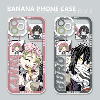 Vỏ cặp đôi Anime Demon Slayer đáng yêu cho IPhone 11 Pro Max 7 8 Plus SE 2 3 X XS XR XSMAX Angel Eyes Vỏ điện thoại TPU mềm hoạt hình