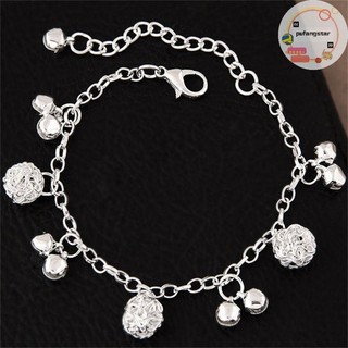 Pufangstar Mới Mạ Bạc Vòng Tay Thời Trang Ch Hạt Mặt Dây Chuyền Vòng Tay Nữ Bé Gái Trang Sức Quà Tặng VN