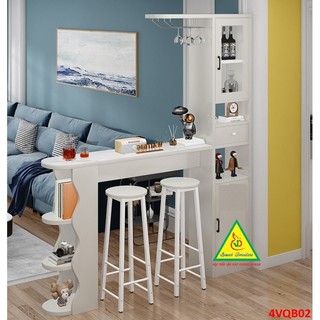Quầy bar mini kiêm vách ngăn 4VQB02 ( Không ghế )- VĐ Smart Furrniture NỘI THẤT LẮP RÁP VIENDONGADV
