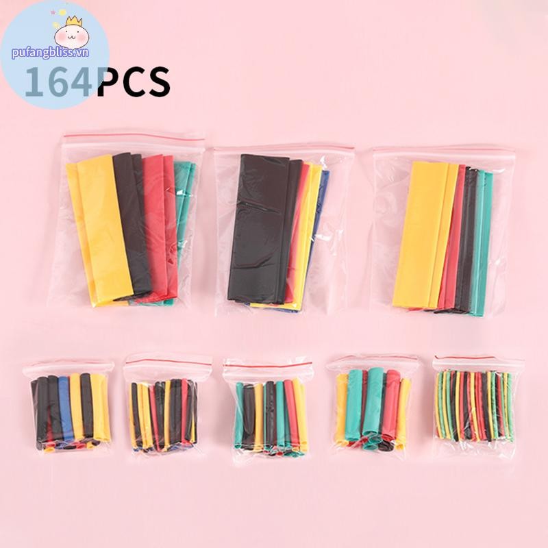 Pufangbliss 328 Chiếc Polyolefin Cách Nhiệt Ống Co Nhiệt Ống Tay Bọc Dây Phân Loại Ống Co Bọc Dây Cáp Bộ Nóng VN