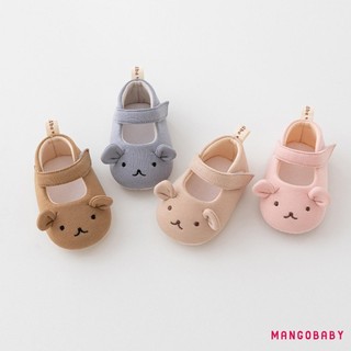 Mg-baby Bé Gái Đầm Đế Mềm Dễ Thương Thêu Gấu Mary Jane Giày Đi Bộ Thông Thường Cho Bé Sơ Sinh Tập Đi