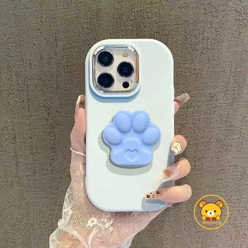 Ốp Điện Thoại Màu Kẹo Hoạt Hình Dễ Thương Cho Samsung Galaxy A05 A05S A15 A25 A24 A54 A53 S24 S23 S22 Plus Ultra S23 S21 S20 FE A13 A52 A52S A03S A02S Vỏ Có Móng Vuốt Mèo Giá Đỡ