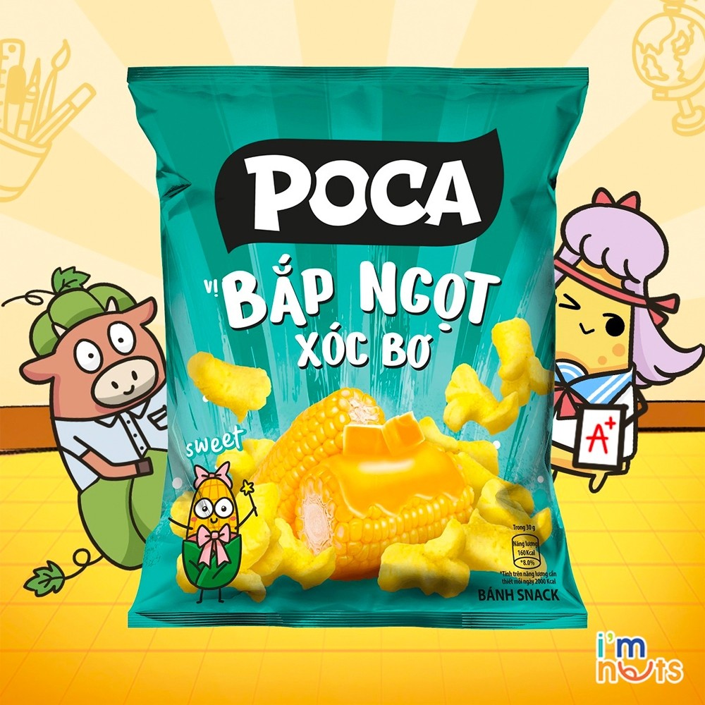 Snack Poca đủ vị gói nhỏ 3x gram giòn rụm Date xa Bảo đảm chất lượng