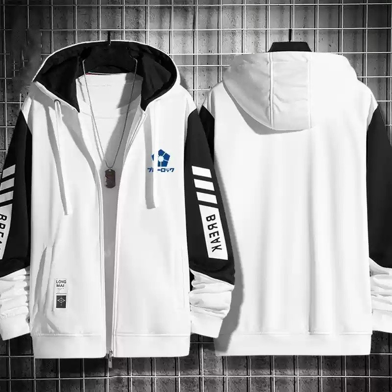 Lật Xanh Khóa Mikage Reo Isagi Yoichi Nagi Seishiro Áo Dây Kéo Áo Khoác Áo cardigan Áo Len Cosplay 3D Áo Chui Đầu