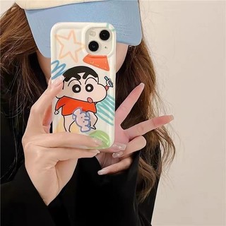 Ốp Lưng Cho IPhone 16 15 11 12 13 14 Pro Max XS XR 7 8 6 6S Plus SE 2022 Ốp Lưng TPU Mềm Xoay Voi Nhỏ Ngáy Crayon Shin Chan Sáng Tạo 3D Hoạt Hình Sang Trọng