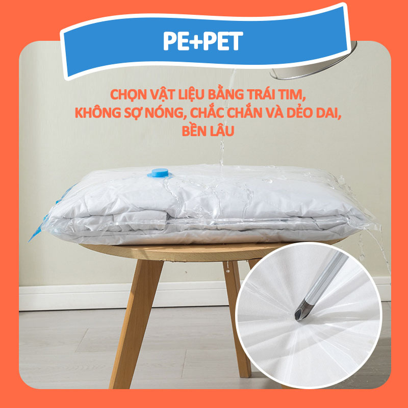 Túi hút chân không đựng quần áo Chăn gối chất liệu Chống bụi và chống ẩm Máy hút chân không chất lượng vượt trội