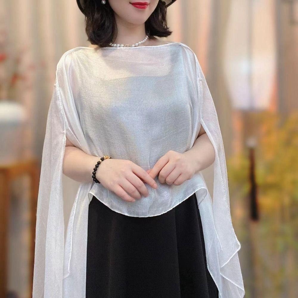 [Vận chuyển địa phương] Khăn choàng và áo khoác voan SIMPLEAID, thiết kế đơn giản dành cho nữ với màu sắc tinh tế