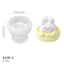 Khuôn Silicon Thỏ 3D Cho Bánh Pudding DIY, Sôcôla, Kẹo, Món Tráng Miệng, Xà Phòng, Nến Thơm, Thạch Cao, Đất Sét Polymer