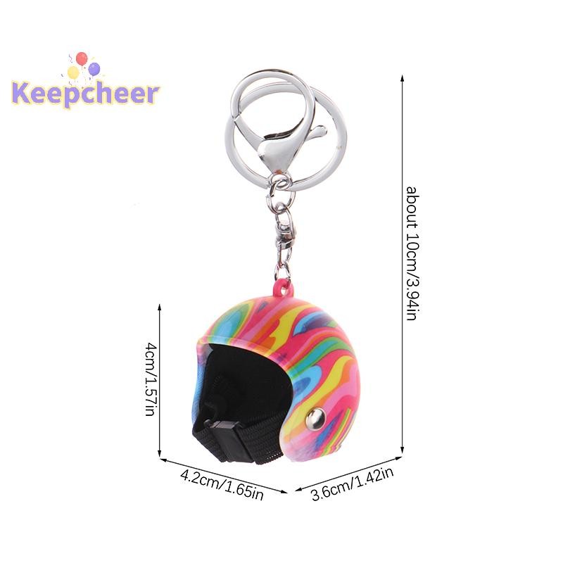 [Keepcheer] Mũ bảo hiểm sáng tạo Móc khóa Mũ bảo hiểm an toàn thời trang Móc khóa Túi đựng chìa khóa ô tô Trang trí mặt dây chuyền cho người hâm mộ câu lạc bộ xe máy Quà tặng [Mới]