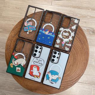 Từ Tính Hút Vịt Ngủ Acrylic Cứng Phone Case For Samsung Galaxy S25 24 23 22UItra S25 24 Plus Vỏ Bảo Vệ Chống Sốc