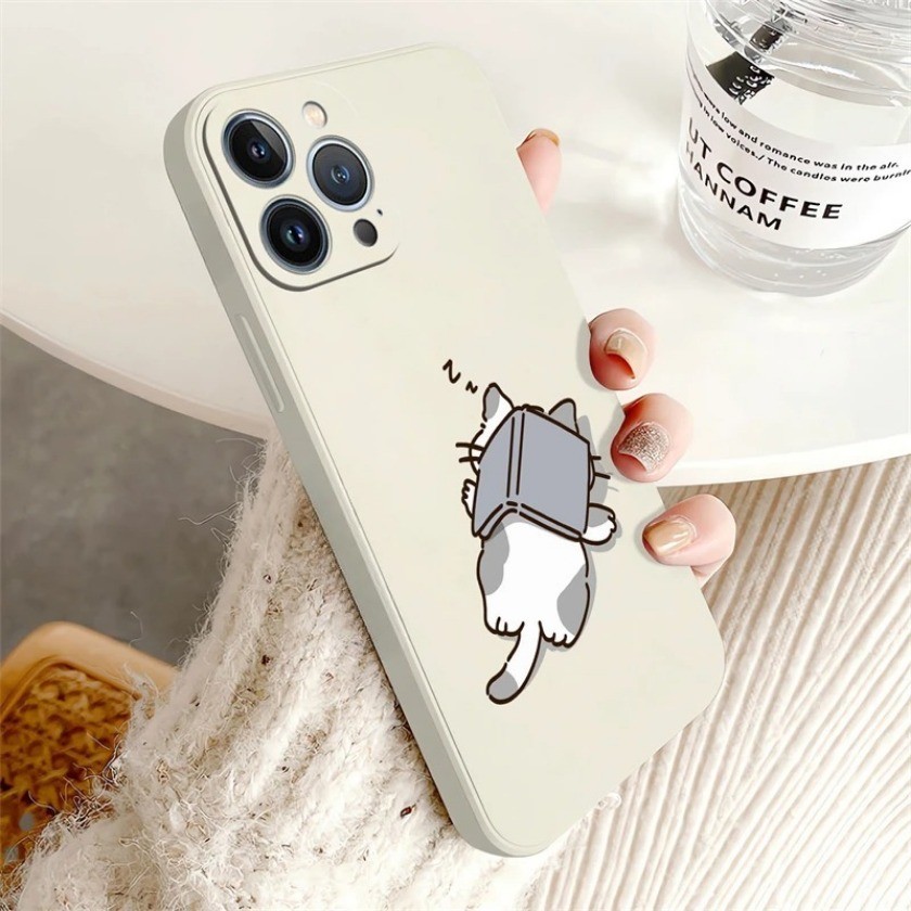 Ốp Điện Thoại Họa Tiết Mèo Ngáy Cho Redmi Note 13 12 14 Pro Redmi Note 12 Turbo Ốp lưng TPU Mềm Chống Sốc