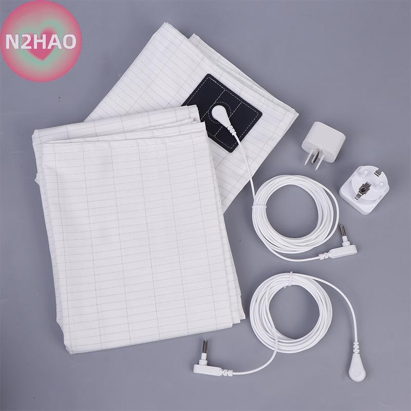 Tấm Drap giường phẳng bằng sợi bạc N2HAO có dây dẫn điện Tấm bảo vệ sức khỏe chống tĩnh điện Nền tảng Giải phóng căng thẳng n