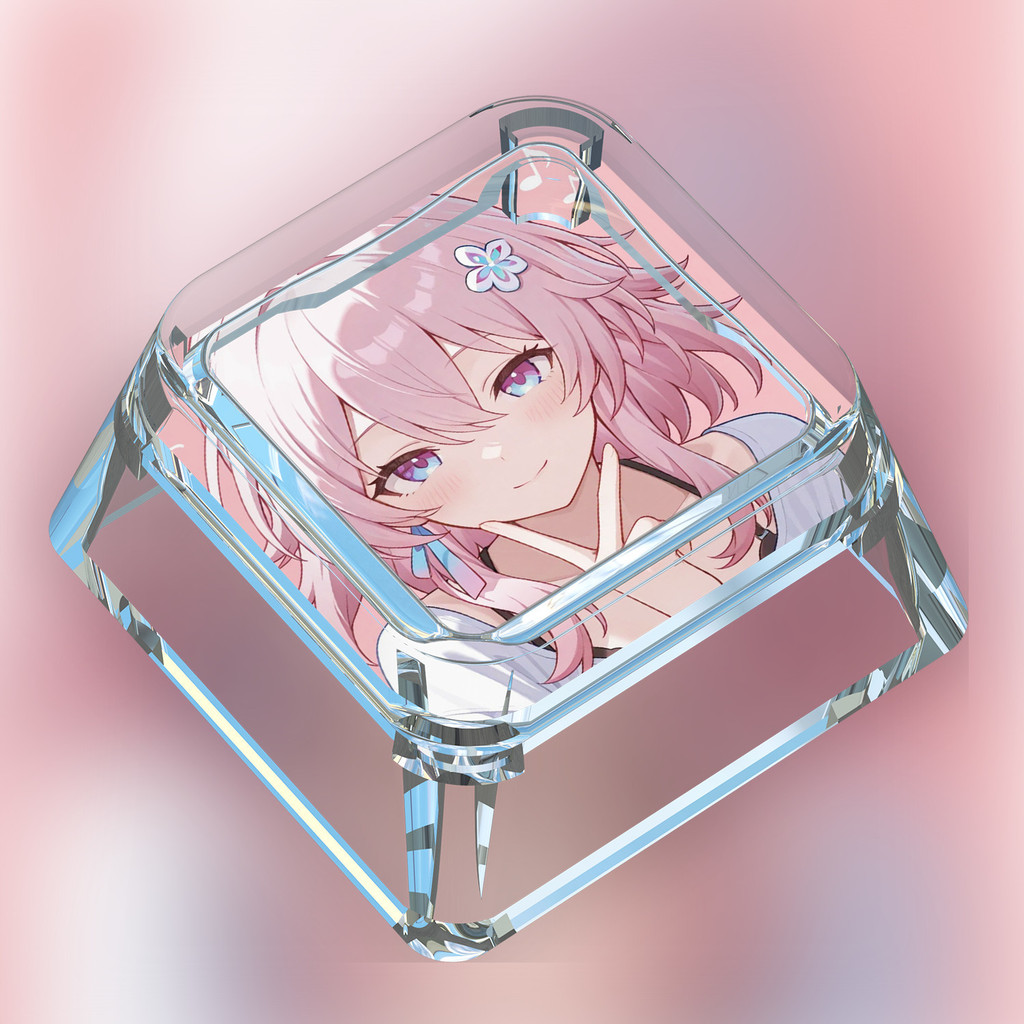 Honkai: Star Rail / Collapse Keycap Hoạt Hình Đơn Dễ Thương Anime Ngôi Sao Đường Sắt Tháng Ba Bảy Bàn Phím Cơ Chữ Thập Trục Trong Suốt Keycap / cdd