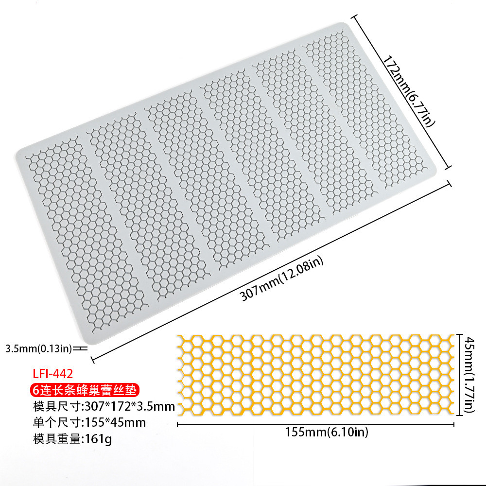Tổ Ong Lá Hình Học Cánh Hoa Vòng Hình Fondant Ren Thảm Khuôn Silicon Mạ Sô Cô La Trang Trí Khuôn Sắc Nét DIY Khuôn Nướng Bánh