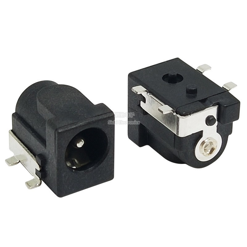 Ổ cắm điện DC DC 5.5 * 2.1 / 2.5mm Bảng hàn bốn mặt Cổng sạc DC Ổ cắm nữ DC005