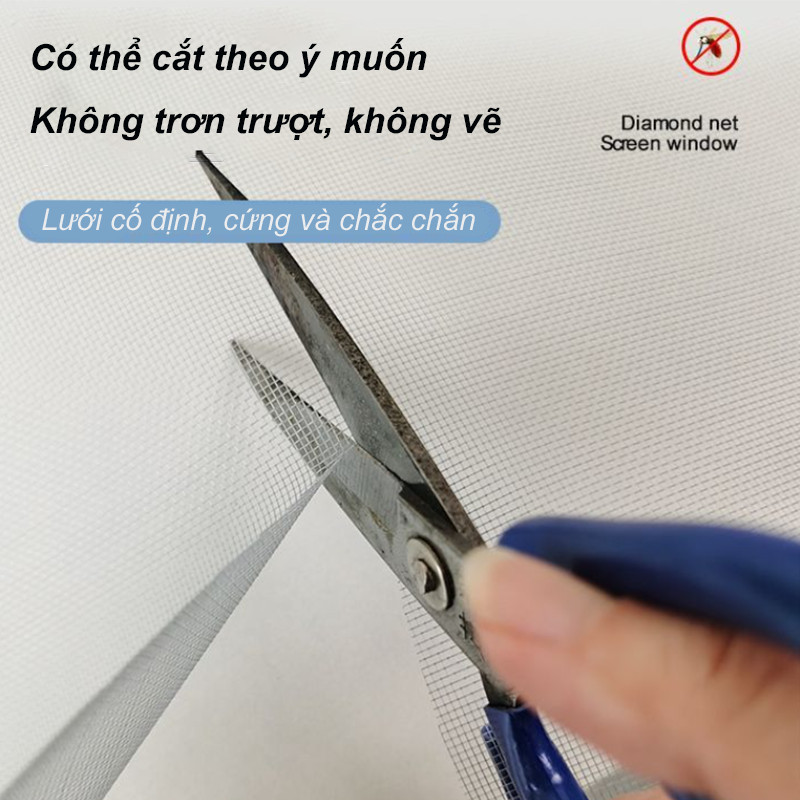 Rèm Chống Muỗi Cửa Sổ Lưới chống Muỗi - Khóa Kéo Tiện Lợi! Lưới Dày Đặc Chống Muỗi, Bụi, Côn Trùng