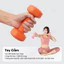 Tạ Tay Nữ Bọc Cao Su Chống Trượt - Tạ Gang Tập Gym Yoga 1kg, 2kg, 3kg, 5kg - GYMI- DỤNG CỤ TẬP GYM - TaTay