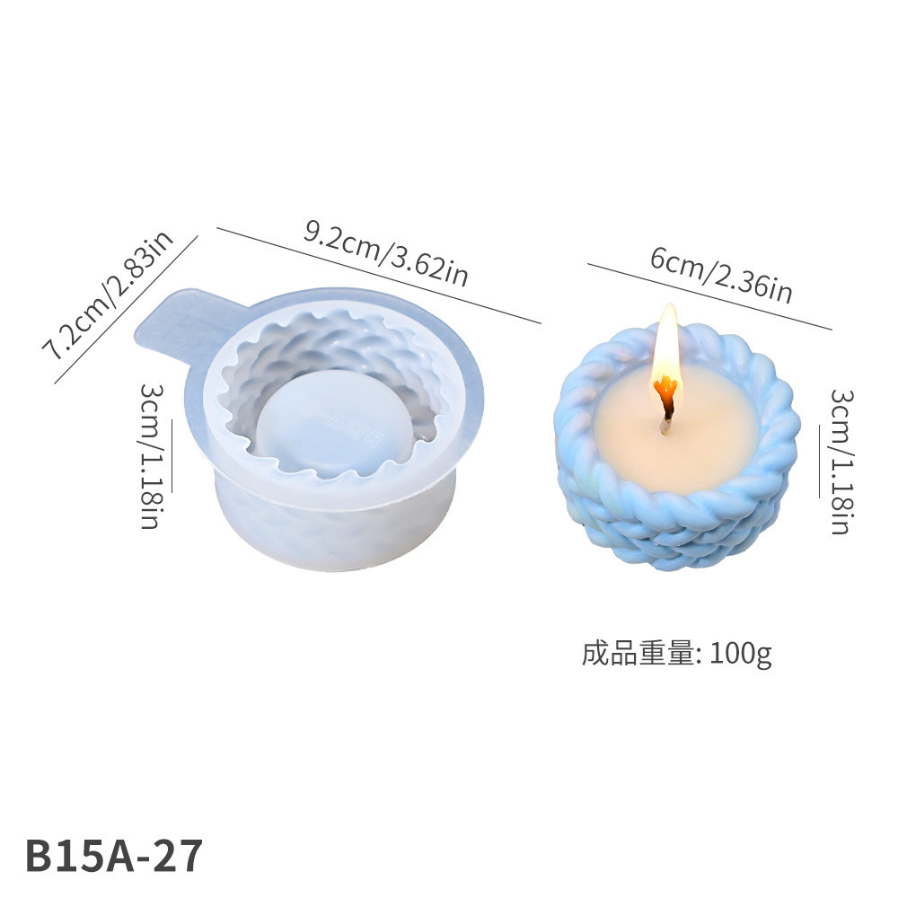 Xoắn Cốc Thạch Cao Khuôn DIY Tròn Hình Trái Tim Hút Nước Nồi Hình Xoắn Trồng Hộp Bảo Quản Khuôn Silicon